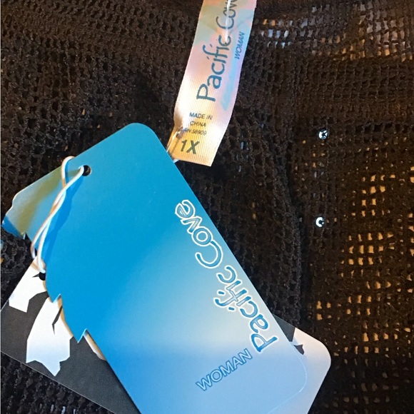 Pacific Cove 1X plus size black swimsuit cover up pants NWT - Picture 5 of 9